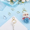 5Pcs Brass Keychain Clasp Findings KK-HS0001-09-5