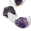 Natural Quartz Crystal and Amethyst Beads Strands G-S386-C14-4