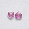 Transparent Spray Painted Glass Beads X-GLAA-R211-02-B06-2