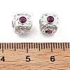 Brass Micro Pave Cubic Zirconia Beads KK-R216-17P-01-3