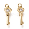 Brass Micro Pave Cubic Zirconia Pendants KK-K246-39G-1