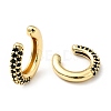 Cubic Zirconia C-Shaped Cuff Earrings EJEW-G295-19G-02-2