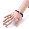 Nylon Braided Bead Bracelet BJEW-JB07604-01-3