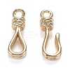 Brass Hook and Eye Clasps KK-F120-016G-2