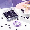 100Pcs 8mm Natural Charoite Round Beads DIY-LS0002-12-5