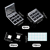 Olycraft 4Pcs DIY Refillable Plastic 9 Compartments Eyeshadow Palettes Sub Boxes DIY-OC0011-32-2