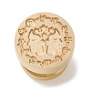 Golden Plated Round Shaped Wax Seal Brass Stamp Head STAM-K002-01G-05-1
