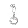 Brass Pave Clear Cubic Zirconia Clip on Belly Rings FS-WG683DA-05-1