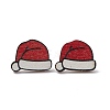 Christmas Printed Wooden Stud Earrings LS-EJEW-D046-04-2