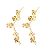 Brass Stud Earrings Findings KK-B179-09G-1