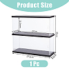 2-Tier Transparent Acrylic Minifigures Display Case ODIS-WH0043-64-2