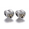 Hollow 925 Sterling Silver European Beads OPDL-L017-032TASG-1