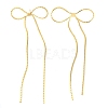 Brass Bowknot Stud Earrings KK-Z033-29G-1