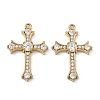 304 Stainless Steel Micro Pave Clear Cubic Zirconia Pendants CU-CBAF0F8-02B-G-1
