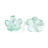 Baking Paint Transparent Glass Bead Caps DGLA-N014-06A-04-2