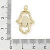 Brass Micro Pave Clear Cubic Zirconia Pendants KK-Q813-04G-4