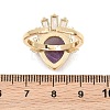 Brass with Natural Amethyst Finger Rings GG-CBACC2B-07G-07-5
