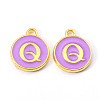 Golden Plated Alloy Enamel Charms ENAM-S118-10Q-1