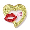 Valentine's Day Printed Opaque Acrylic Pendants FIND-D283-11H-1