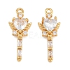 Brass Micro Pave Cubic Zirconia Pendants CU-CBA7392-08G-01-1