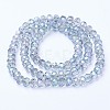 Electroplate Transparent Glass Beads Strands EGLA-A034-T6mm-Y05-2