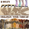  8-Position Wood Embroidery Thread Storage Trays TOOL-WH0056-029-5