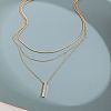 Alloy 3 Layer Necklaces for Women WG9523E-01-4