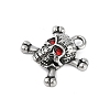 316 Surgical Stainless Steel Micro Pave Cubic Zirconia Pendants STAS-G349-40AS-2