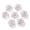 UV Plating Rainbow Iridescent Transparent Acrylic Beads OACR-C007-11A-2