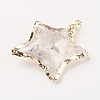 Natural Quartz Crystal Pendants G-G737-20-2