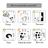 Cartoon Cat Paper Stickers Set DIY-M031-54-5