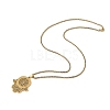 201 Stainless Steel Hollow Religion Hamsa Hand Pendant Necklaces NJEW-M086-01G-2