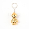 Plastic Astronaut Keychains KEYC-WH0024-02G-2