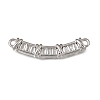 Brass Micro Pave Clear Cubic Zirconia Connector Charms CU-CBA3569-04P-B-1