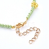 Glass Seed Beads Anklets AJEW-AN00286-4