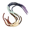 Chakra Natural Red Jasper & Yellow Jade & Green Aventurine & Tiger Eye & Sodalite & Amethyst Beads Strands G-NH0002-E02-4mm-1