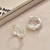 Brass Micro Pave Cubic Zirconia Hoop Earrings FS-WG31E2F-02-1