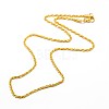 Fashionable 304 Stainless Steel Rope Chain Necklace Making X-STAS-A028-N050G-1