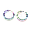 Ion Plating(IP) 304 Stainless Steel Huggie Hoop Earrings EJEW-F111B-21mm-Y-1