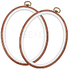 PP & PVC Plastic Imitation Wood Cross Stitch Embroidery Hoops DIY-WH20055-058B-02-1