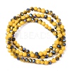 Electroplate Opaque Solid Color Glass Beads Strands EGLA-A034-P4mm-I15-5