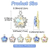 6Pcs 6 Colors Rack Plating Alloy with Rhinestone Pendants FIND-FS0002-54-4