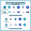 220Pcs 11 Styles Handmade Evil Eye Lampwork Beads LAMP-AR0001-47-2
