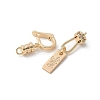 Brass Micro Pave Cubic Zirconia Fold Over Clasps KK-U052-39G-2
