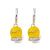 Bell Brass & Enamel Hoop Earrings for Women EJEW-U015-25P-2