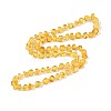 Natural Amber Nuggets Beaded Necklaces NJEW-T019-10-3