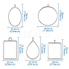 Alloy Open Back Bezel Big Pendants PALLOY-TA0001-26P-8