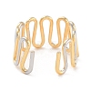 Brass Open Cuff Ring for Women RJEW-C102-20GP-3