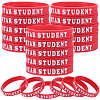 Word Star Student Silicone Cord Bracelet Wristband BJEW-WH0018-49A-1