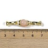 Natural Sunstone with Brass Fold Over Clasps G-G141-03G-16-3